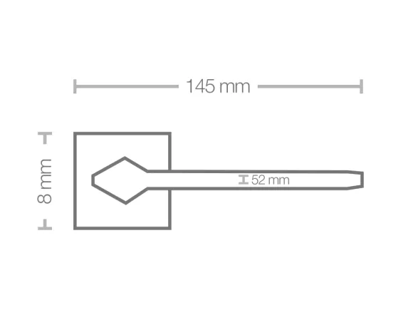 artemis inox renkli kapı kolu teknik resim