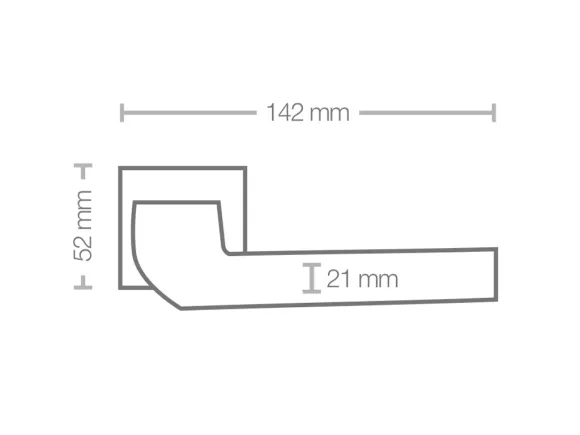 slope mat krom renkli kapı kolu teknik çizim
