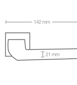 slope mat krom renkli kapı kolu teknik çizim